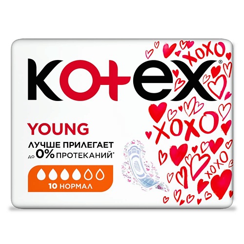 KOTEX Прокладки гигиенические Янг Fast Absorb 10 kotex прокладки гигиенические янг fast absorb 10