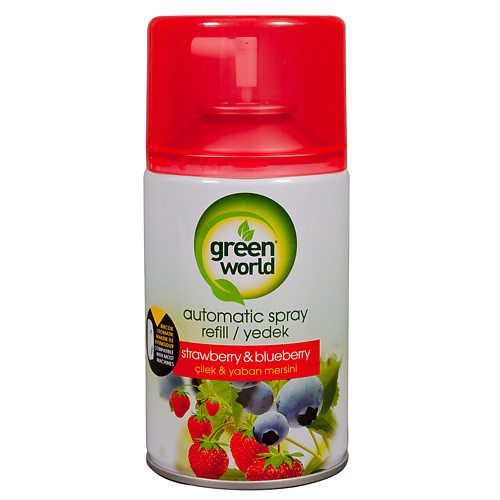 GREEN WORLD Освежитель воздуха (сменный баллон) Strawberry&blueberry 250