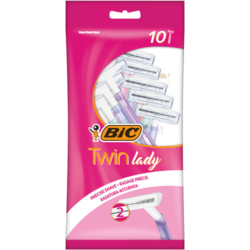 BIC Одноразовые бритвы женские 2 лезвия BIC Twin Lady 27 lady pink набор кистей для окрашивания волос basic