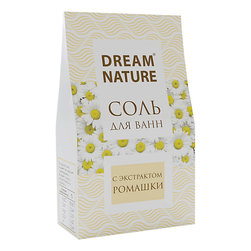 Соль для ванны DREAM NATURE Природная соль для ванн Ромашка пена для ванн dream nature ромашка 1 л