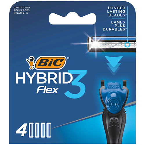 Кассеты для бритья BIC Сменные кассеты для бритья 3 лезвия Hybrid 3 Flex