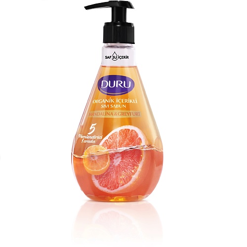 DURU Жидкое мыло Organic Ingredients Мандарин&Грейпфрут 500.0 деттол мыло жидкое а бак д рук грейпфрут 250мл