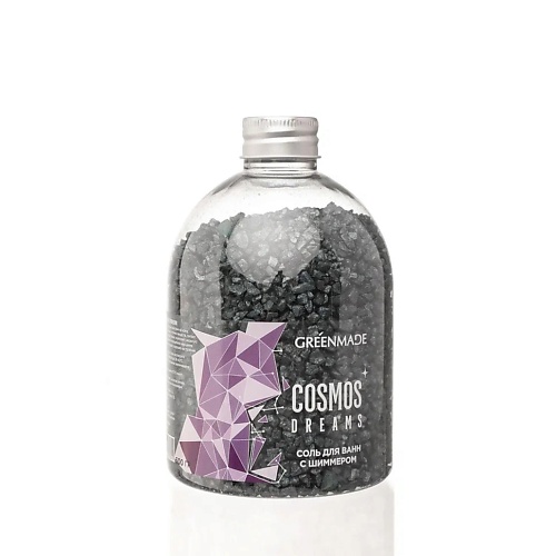Соль для ванны GREENMADE Соль для ванн с шиммером фиолетовая Cosmos Dreams Виноград цена и фото