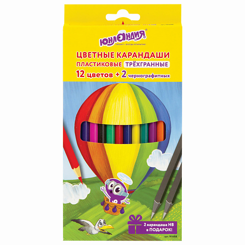 Набор карандашей ЮНЛАНДИЯ Карандаши цветные Воздушный шар письменные принадлежности юнландия карандаши цветные карнавал