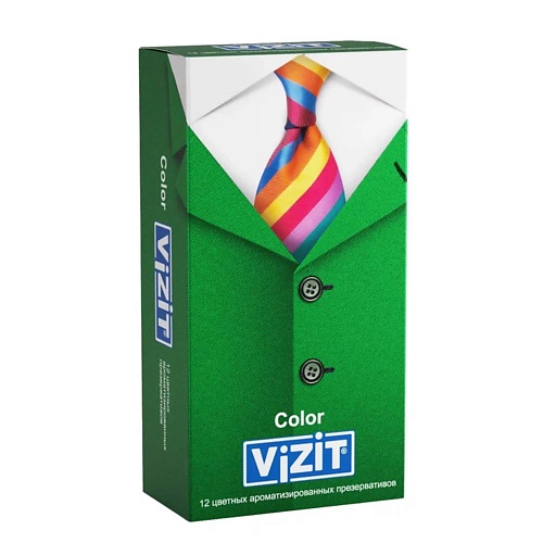 VIZIT Презервативы цветные ароматизированные 12 vizit презервативы ные ароматизированные 12