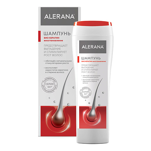 шампунь alerana pharma care кератиновое восстановление 260 мл Шампунь для волос ALERANA Шампунь бессульфатный кератиновое восстановление