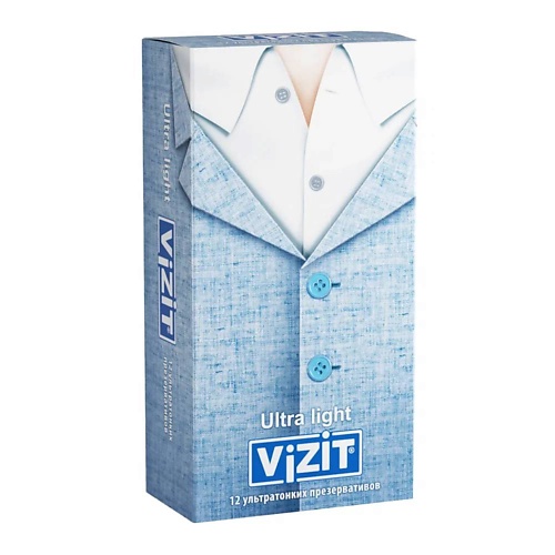 VIZIT Презервативы ультратонкие со смазкой 12 презервативы vizit ultra lights ультратонкие 3 шт