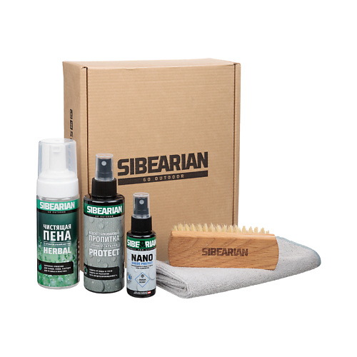sibearian набор для чистки и защиты обуви protect SIBEARIAN Набор для чистки и защиты обуви PROTECT & CLEAN
