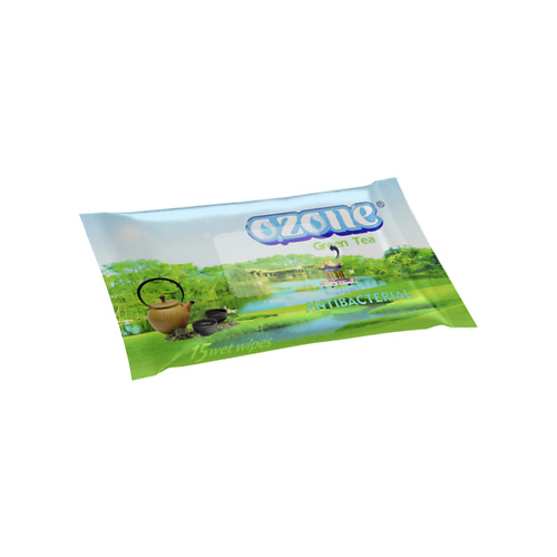 OZONE Влажные Салфетки  с ароматом зеленого чая 15 ozone влажные салфетки для детей с экстрактом календулы и витамина е premium 72