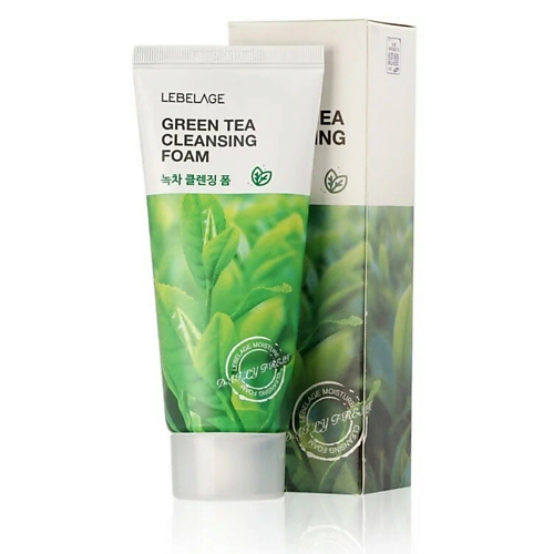 LEBELAGE Пенка для умывания тонизирующая с зеленым чаем 100 lebelage пенка для умывания с зеленым чаем тонизирующая cleansing foam green tea 100