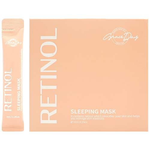 Маска для лица GRACE DAY Ночная лифтинг-маска в саше ретинолом, ниацинамидом и бакучиолом ночная маска для лица с ретинолом grace day retinol sleeping mask 80 мл