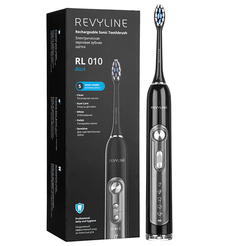 Электрическая зубная щетка REVYLINE Электрическая звуковая зубная щетка RL 010 комплект насадок revyline rl 010 2 шт