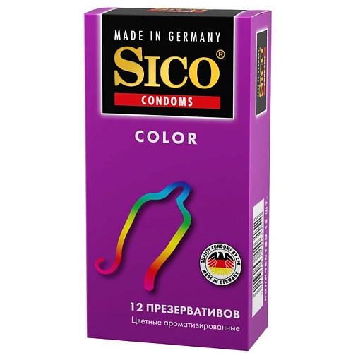 SICO Презервативы цветные тонкие 12 viva презервативы ные ароматизированные 12