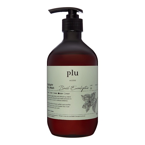 PLU Гель для душа с базиликом и эвкалиптом 500 noah for your natural beauty гель для волос текстурирующий с мятой и эвкалиптом