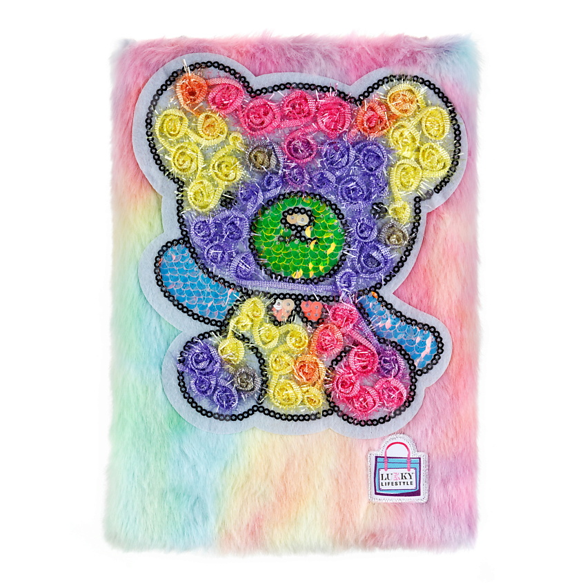 Изображение товара Плюшевый блокнот LUKKY Медвежонок формат А5 с 80 листами для записей и подарка