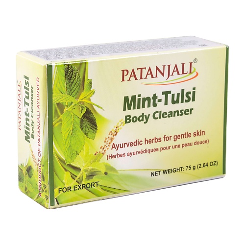 цена Крем для тела PATANJALI Мыло для тела мята и тулси / Patanjali Mint Tulsi (Mint & Holy Basil) Body Cleanser