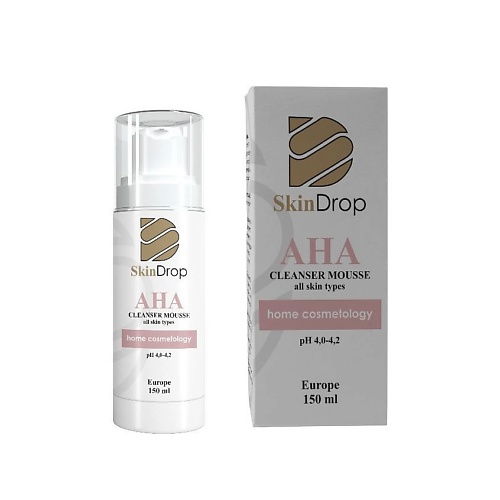 Мусс для умывания SKINDROP Мягкий очищающий мусс для всех типов кожи AHA cleanser mousse средства для умывания гельтек очищающий мусс с витамином с