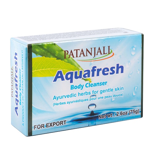 Мыло твердое для умывания PATANJALI Мыло для тела аква  фреш / Patanjali Aquafresh Body Cleanser