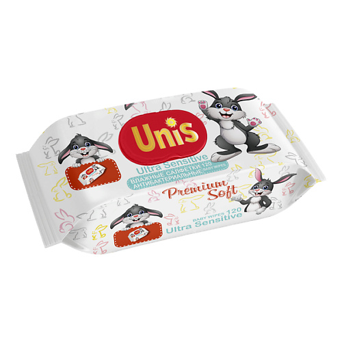 Салфетки для тела UNIS Влажные Салфетки   Для детей без запаха Premium Soft