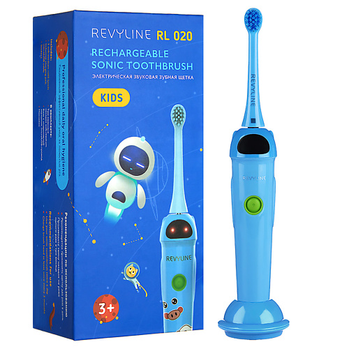 REVYLINE Электрическая звуковая зубная щётка RL 020 Kids hapica электрическая звуковая ионная зубная щётка dbm 5b с футляром