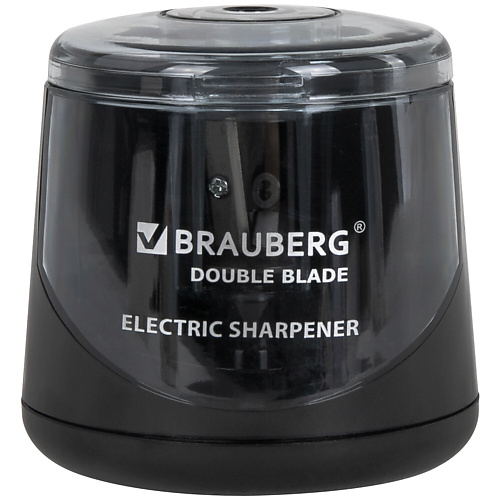 точилка BRAUBERG Точилка электрическая DOUBLE BLADE brauberg точилка электрическая black jack 228424 черный