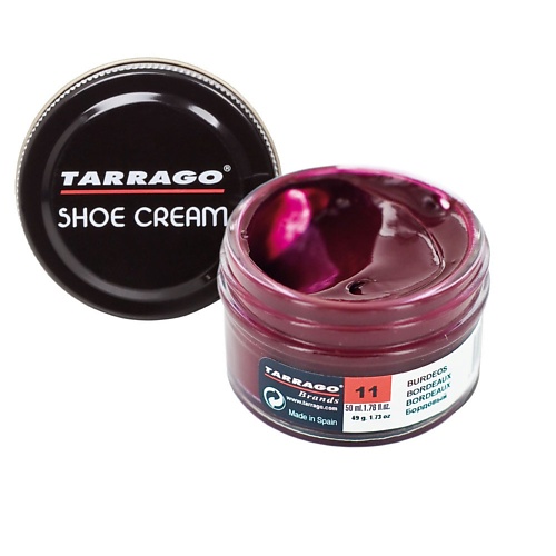 TARRAGO Бордовый крем для обуви SHOE Cream 50 tarrago пяткоудерживатели кожаные heel hold