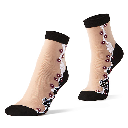 носки и следки le cabaret носки с вышивкой встреча под цветочным дождем Носки MERSADA Носки с вышивкой Тюльпанная лихорадка