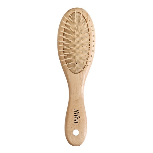 Щетка для волос SILVA Щетка для волос на подушке деревянная компакт с пластиковыми зубьями щетка для волос silva щетка для волос для укладки