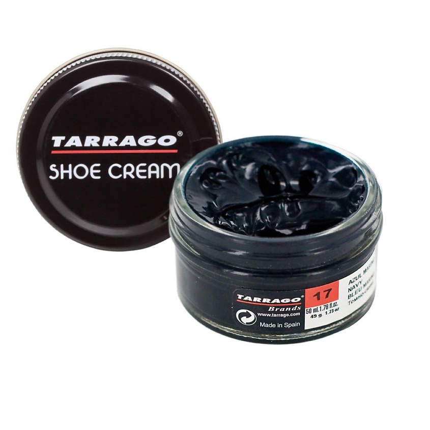 TARRAGO Темно-синий крем для обуви SHOE Cream. 50 мл