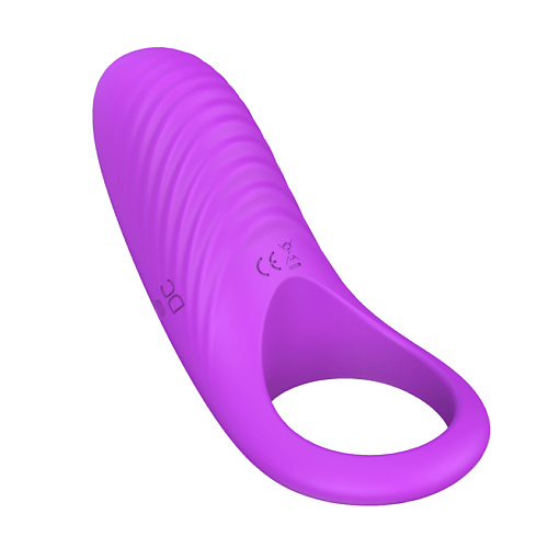 Секс-игрушки AIBU Вибро кольцо со стимуляцией клитора с пультом ДУ, цвет фиолетовый