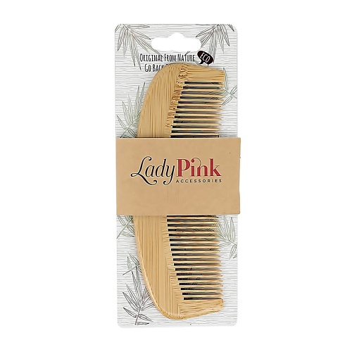 LADY PINK Гребень для волос BASIC деревянный (из бамбука) lady pink расческа для волос basic деревянная малая из бука