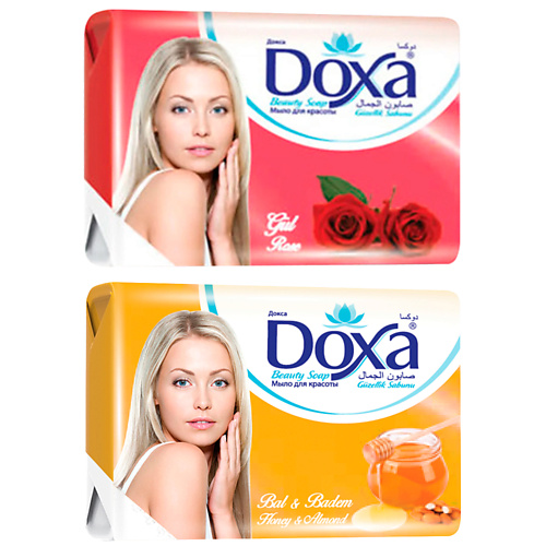 Мыло твердое DOXA Мыло туалетное BEAUTY SOAP Мед, Роза мыло туалетное doxa 2х4х125г роза классичекое