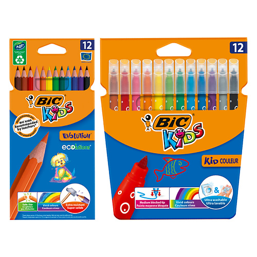 Набор письменных принадлежностей BIC Набор для рисования принадлежности для рисования crayola набор светящихся печатей color wonder
