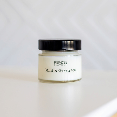 Свеча REPOSE FLAVOUR Свеча ароматическая Mint & Green tea/ Мята и Зеленый чай свеча ароматическая repose pink peony 120 мл