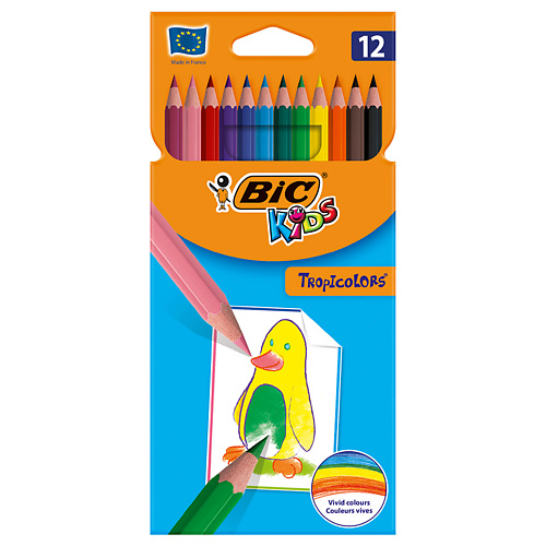BIC Разноцветные карандаши для рисования юнландия карандаши ные в гостях у букашек