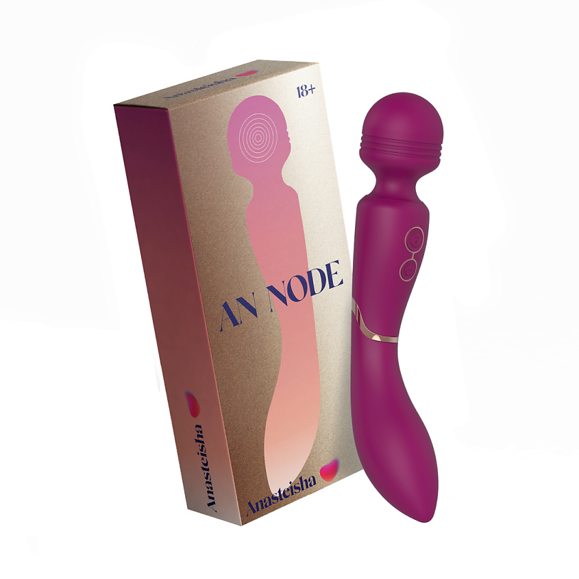Изображение товара ANASTEISHA Двухсторонний универсальный вибромассажер AN Node, Фиолетовый