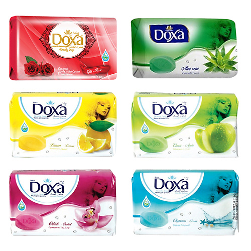 DOXA Набор мыла Микс (Орхидея, Роза, Алоэ Вера, Океан, Яблоко, Лимон) 750 doxa мыло твердое beauty soap роза яблоко 600
