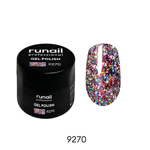 Гель-лак для ногтей RUNAIL PROFESSIONAL Гель-лак с блестками лак runail professional цветной жидкий уф гель