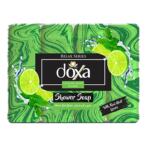 DOXA Мыло твердое SHOWER SOAP Мята и лайм с глицерином 600 doxa мыло твердое beauty soap лимон яблоко 400