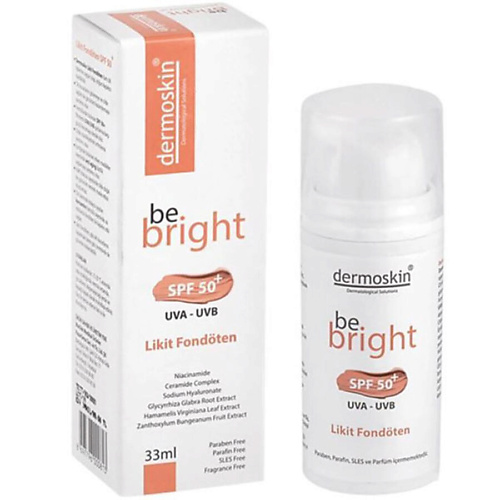 Тональное средство DERMOSKIN Тональный крем Be Bright Spf50+ крем для лица dermoskin dermoskin acgun night cream ухаживающий ночной крем
