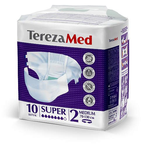 фото Terezamed подгузники медицинские одноразовые впитывающие medium super (№2) 10