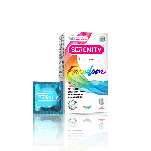 SERENITY Презервативы FREEDOM Ultra Soft Classic 10 luxe condoms презервативы luxe royal classic 3