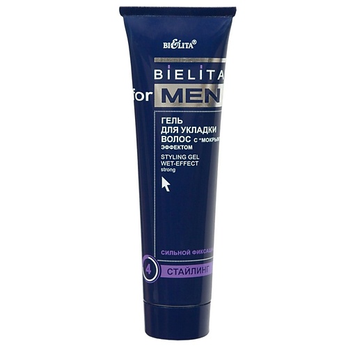 цена Гель для укладки волос БЕЛИТА Гель для укладки волос с мокрым эффектом сильной фиксации Bielita for Men