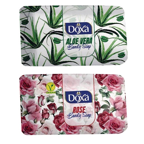 DOXA Мыло твердое BEAUTY SOAP Алоэ, Роза 400 doxa мыло туалетное beauty soap орхидея огурец 480