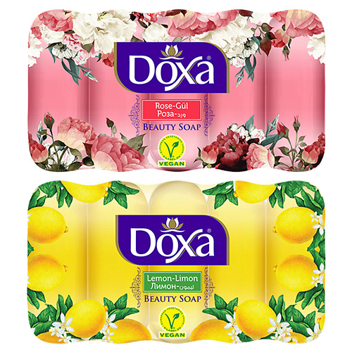 DOXA Мыло твердое BEAUTY SOAP Роза, Лимон 600 doxa мыло твердое beauty soap роза яблоко 600