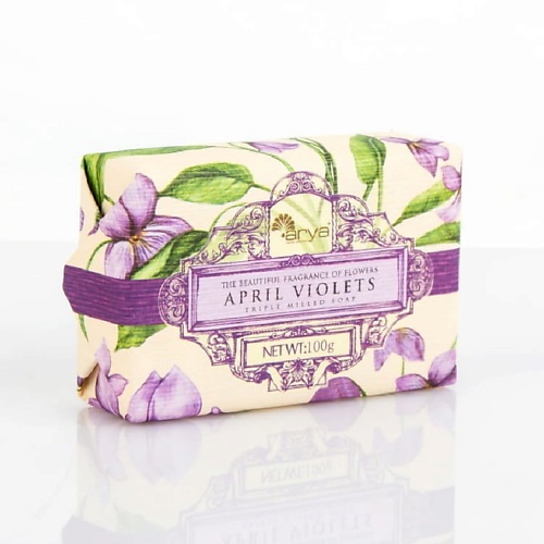 ARYA HOME COLLECTION Мыло April Violets 100 мыло для рук hotel collection картон 20 г х 500 шт