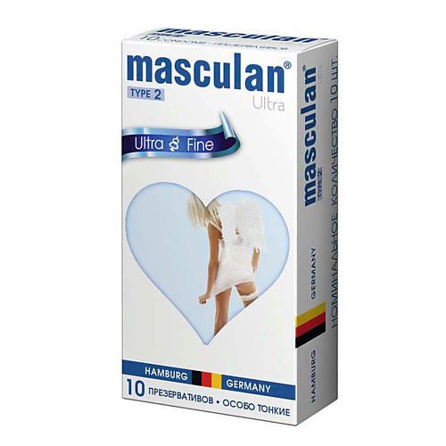 MASCULAN Презервативы Ultra Fine № 10 Особо тонкие 10 masculan презервативы 5 ultra 10 золотые 10