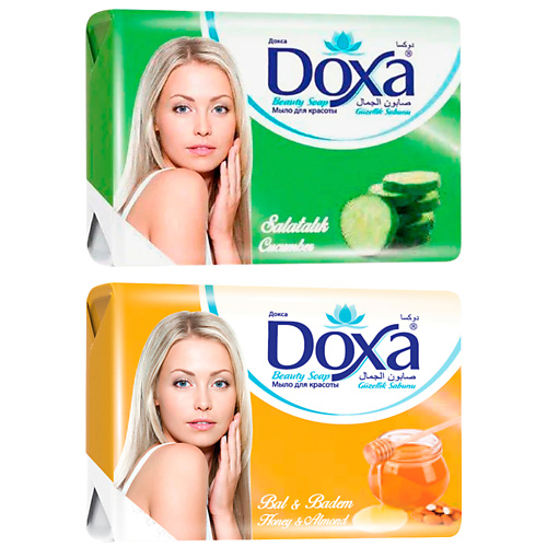 Мыло твердое DOXA Мыло туалетное BEAUTY SOAP Мед, Огурец мыло твердое doxa мыло туалетное beauty soap роза огурец