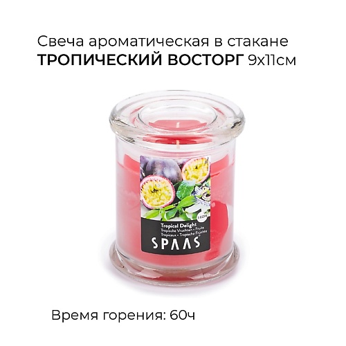 Свеча SPAAS Свеча-столбик ароматическая Цветущая магнолия