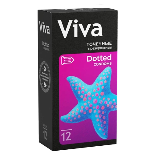 VIVA Презервативы Точечные 12 viva презервативы ные ароматизированные 12